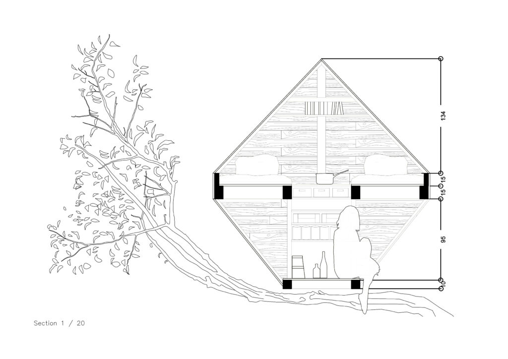 Construction d'une cabane dans un arbre