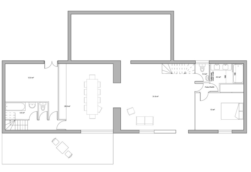 plan de rénovation de la longère