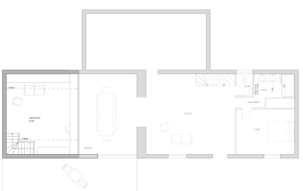 plan de rénovation de la longère