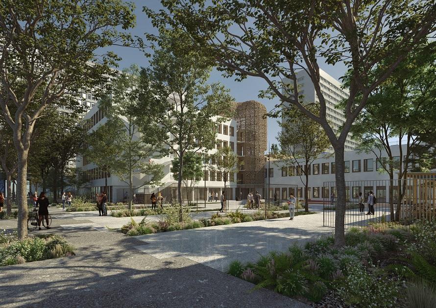 atelier architecture philippe mediatheque et maison des refugies rue jean quarre a paris 19eme 2849