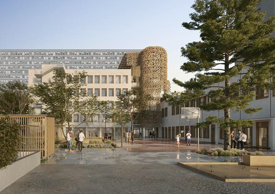 atelier architecture philippe mediatheque et maison des refugies rue jean quarre a paris 19eme 2850
